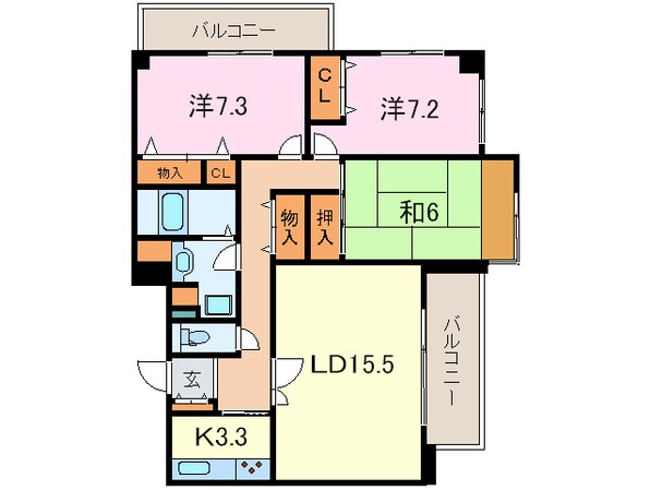 芦屋ガーデンの物件間取画像